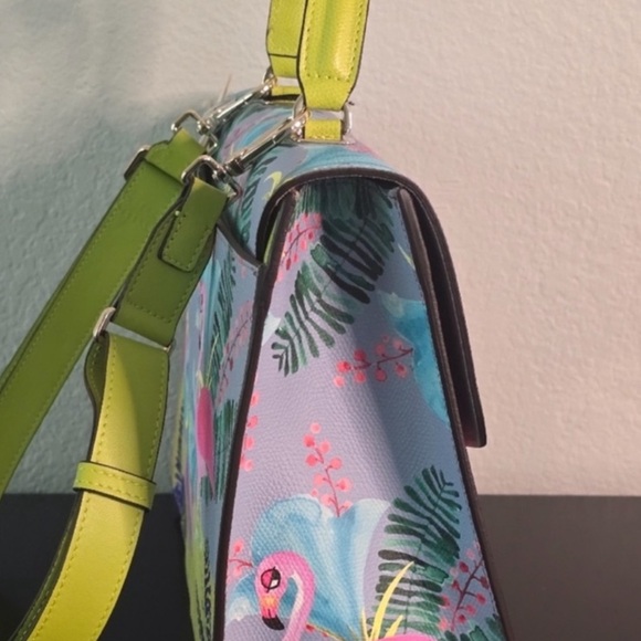 Furla - RARE* Metropolis Flamingo Convertible Satchel NWT - Picture 6 of 13